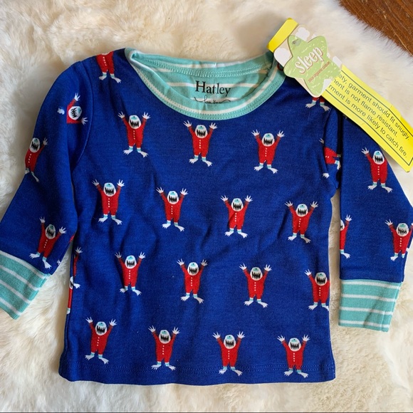 🆕 NEW Hatley Mountain Monster Organic Cotton Baby Pajama Set - Picture 4 of 6
